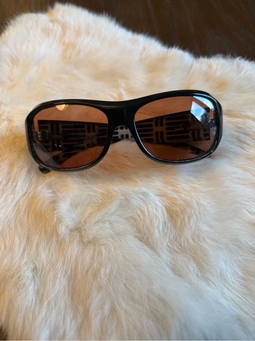 Serengeti Savona Black Mosaic Sunglasses • Amber Drivers Lenses